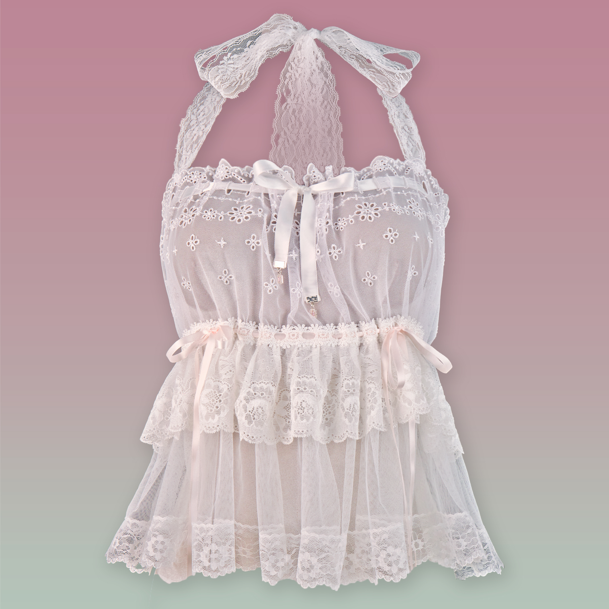 Hazy Dream Tiered Tulle Top