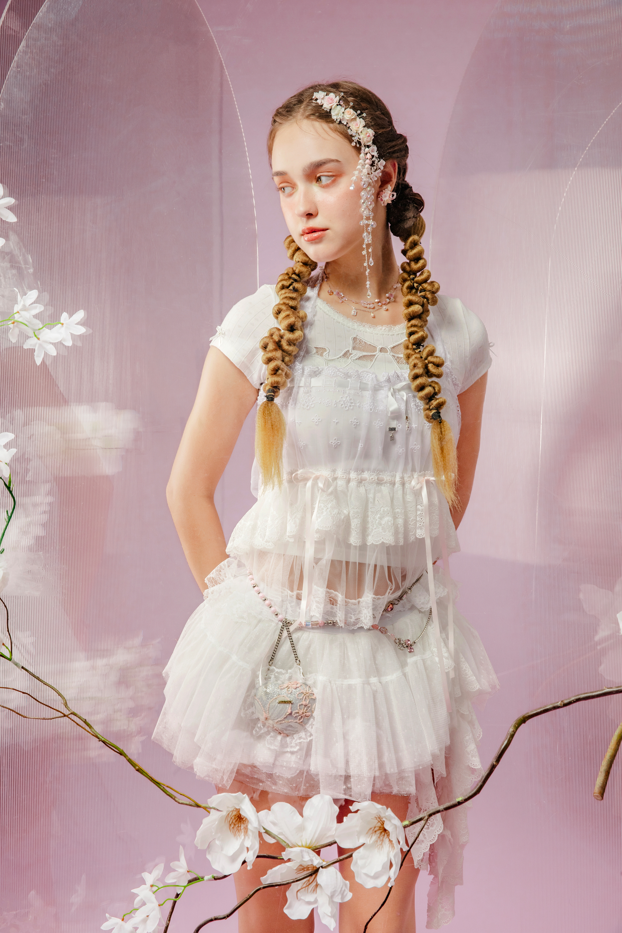 Hazy Dream Tiered Tulle Top