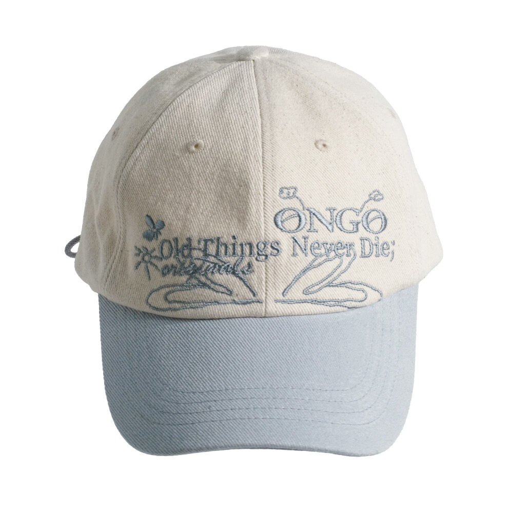 Old Things Never Die [FLOWER] KNOT CAP - ASH BLUE