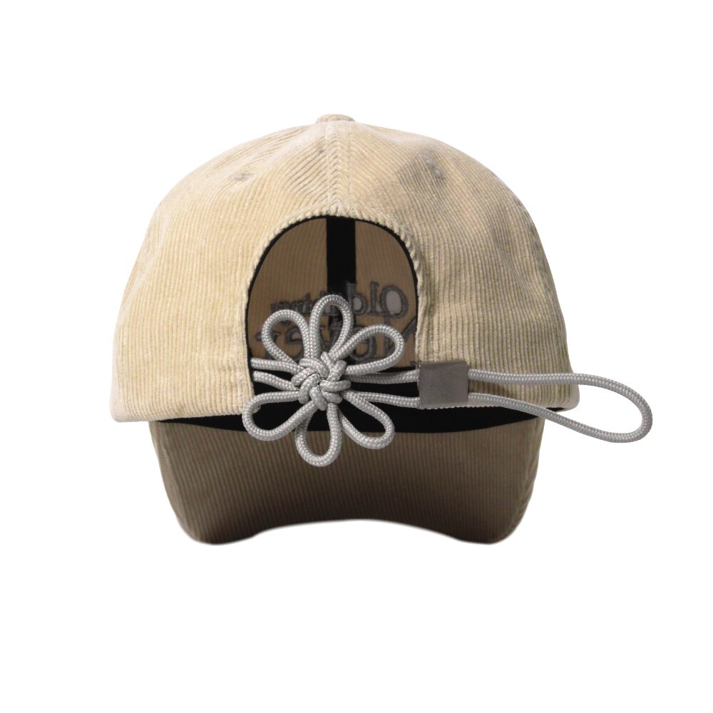 Old Things Never Die [CORDUROY FLOWER] KNOT CAP - BEIGE