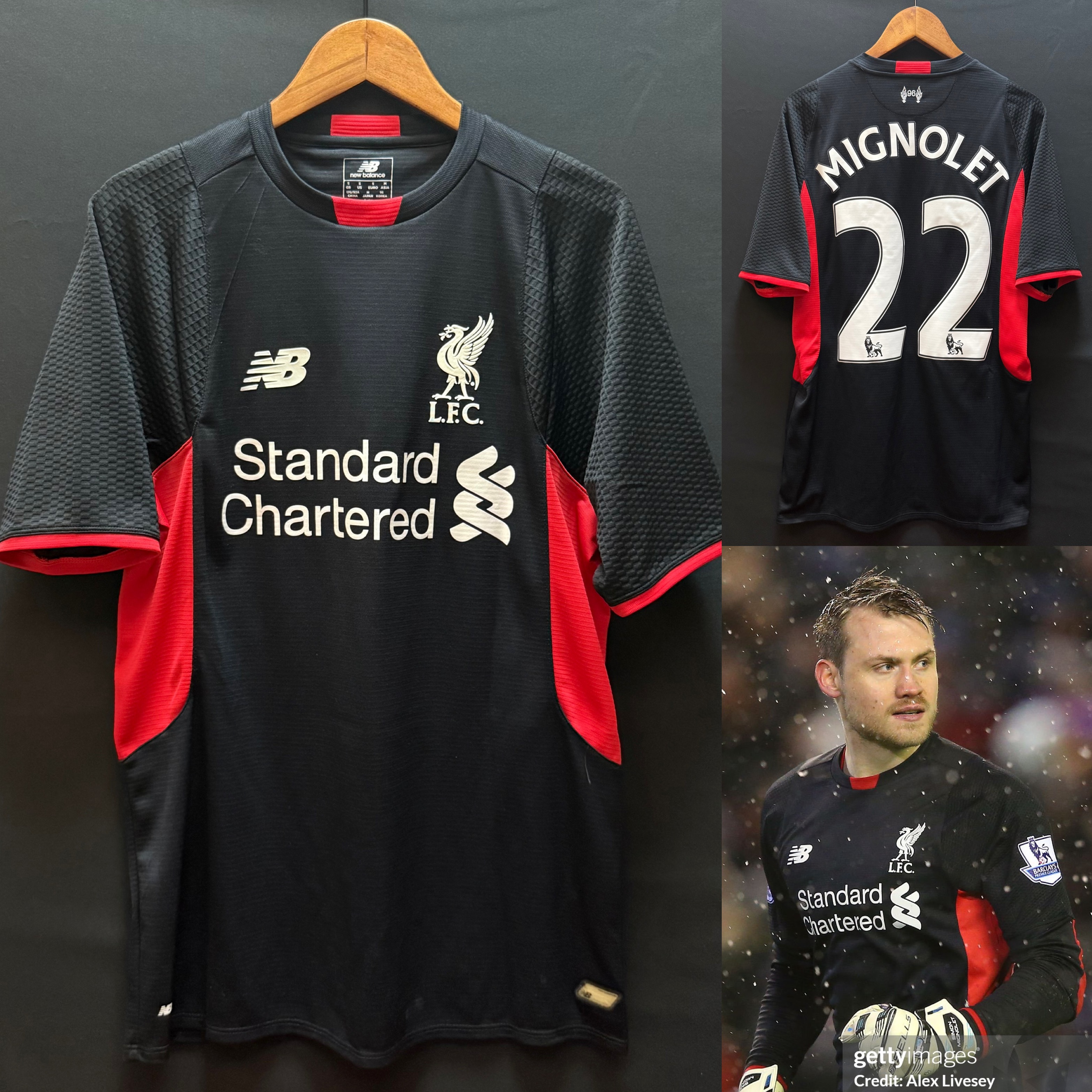 Liverpool 2015-2016 Warrior Goalkeeper Shirt #22 MIGNOLET