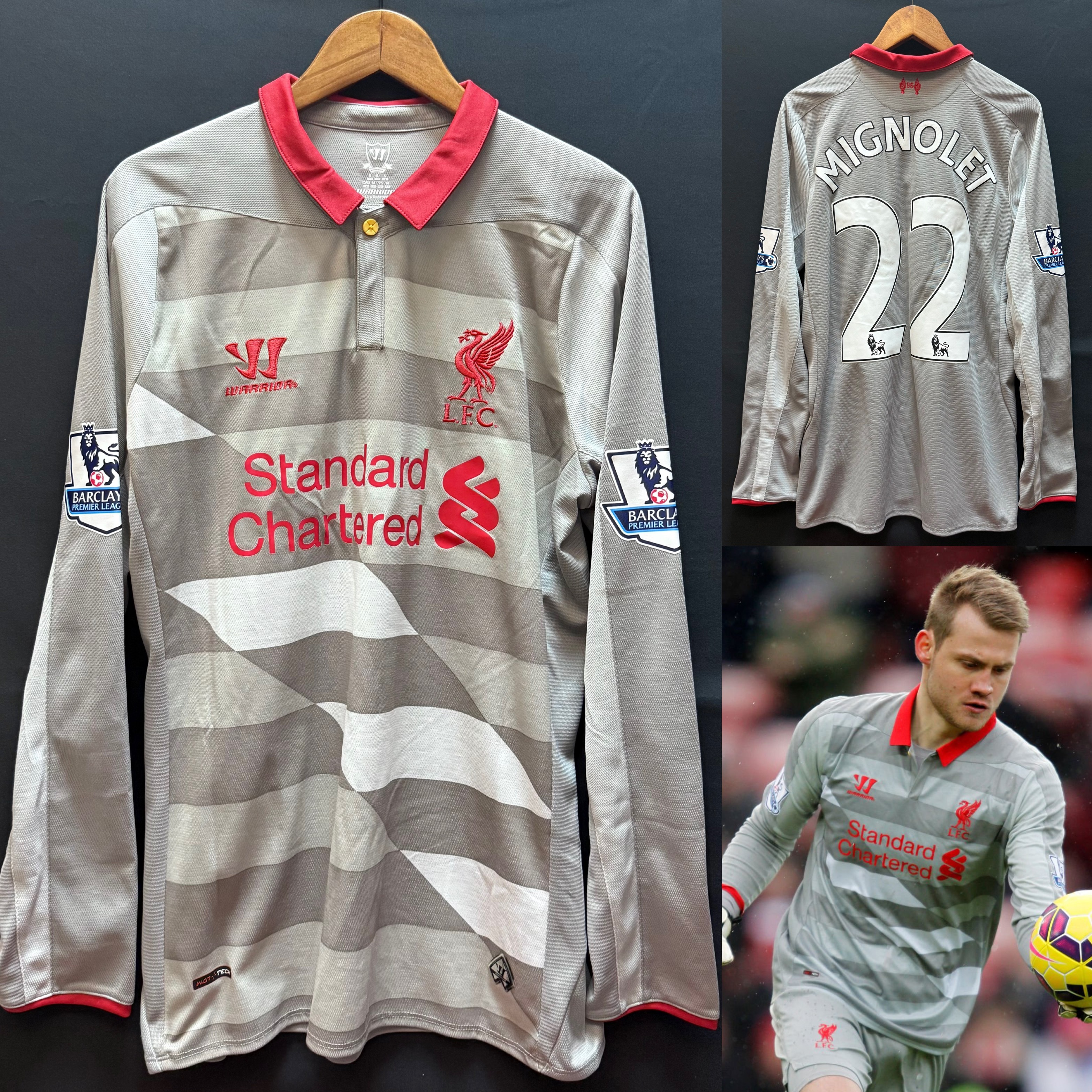 Liverpool 2014-2015 Warrior Goalkeeper Shirt #22 MIGNOLET