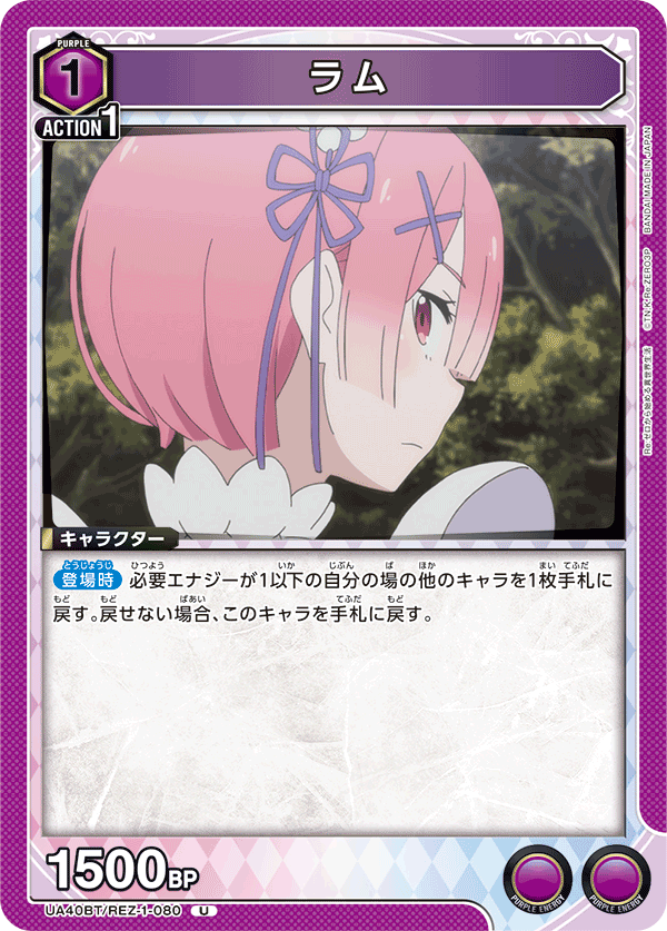 UA40BT/REZ-1-080 ラム