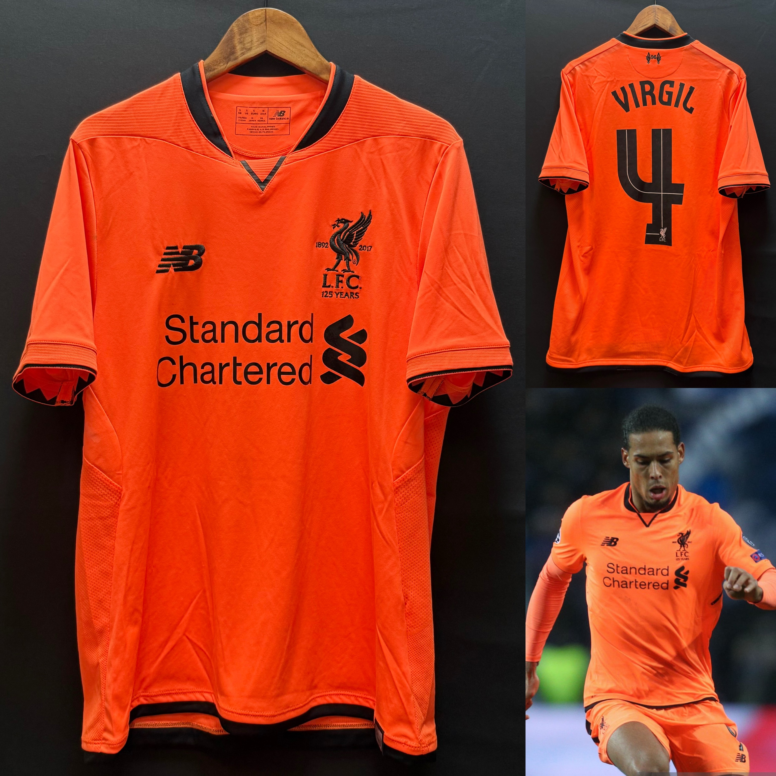 Liverpool 2017-2018 New Balance Third Shirt #4 VIRGIL