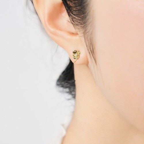 【me.luxe】K10幸運草2分鑽耳環