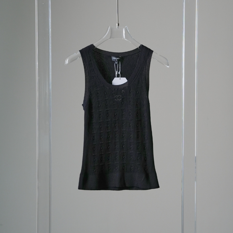 Chanel 24B黑色背心 38號