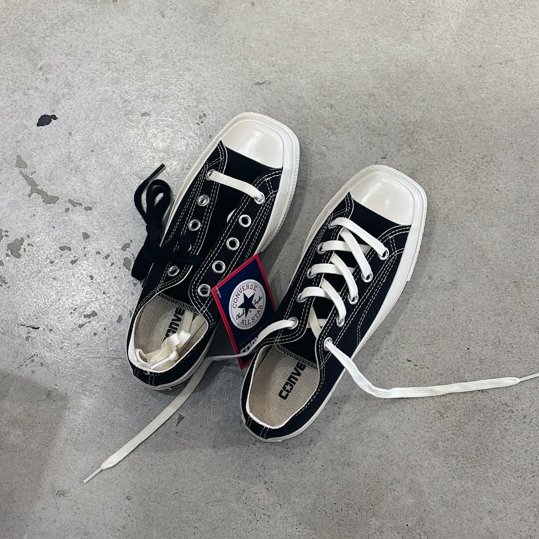 預購┃CONVERSE ALL STAR SQUARETOE OX 低筒 方頭 帆布鞋 黑色