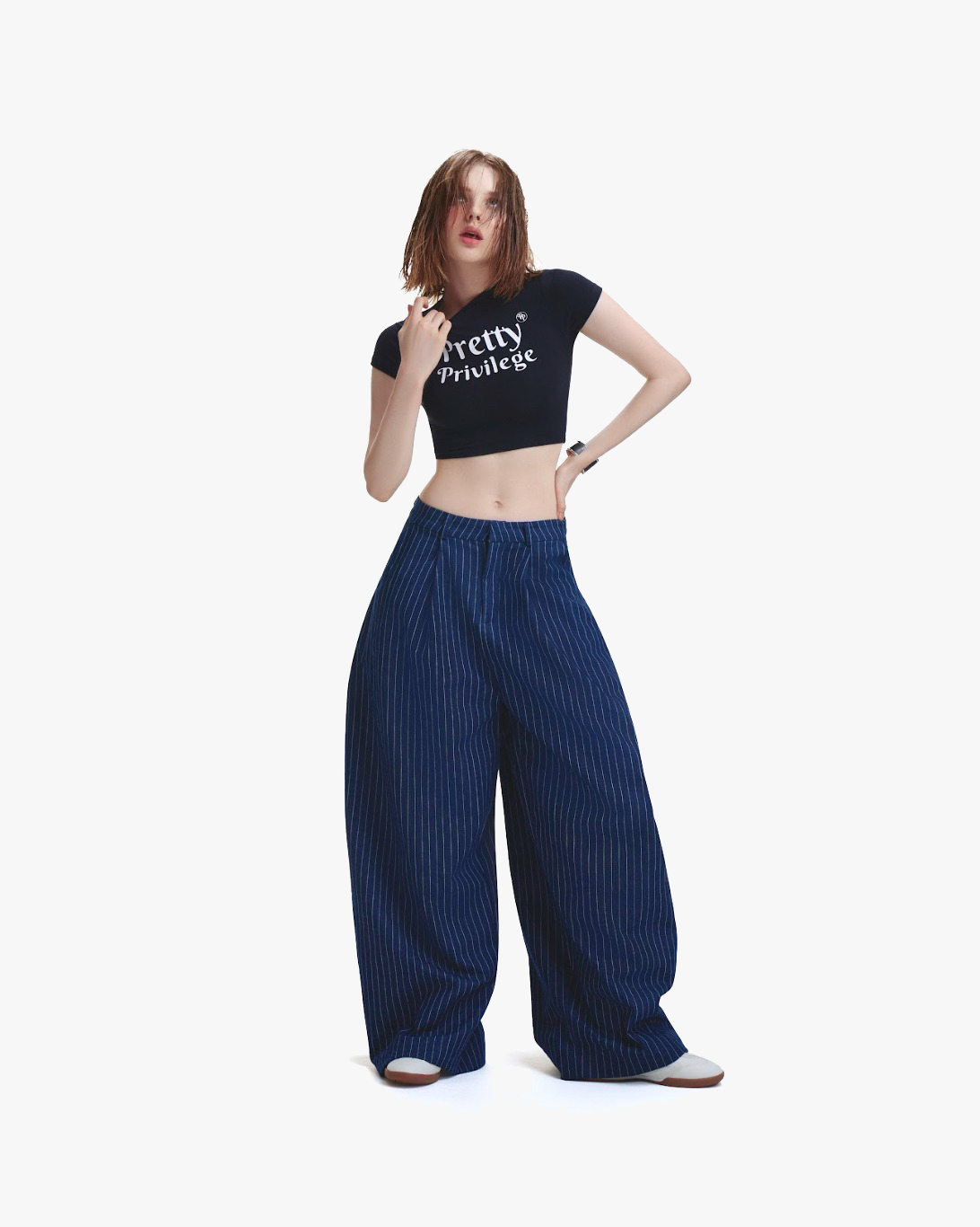 PUSH PUSH PP STRIPES PANTS Navy