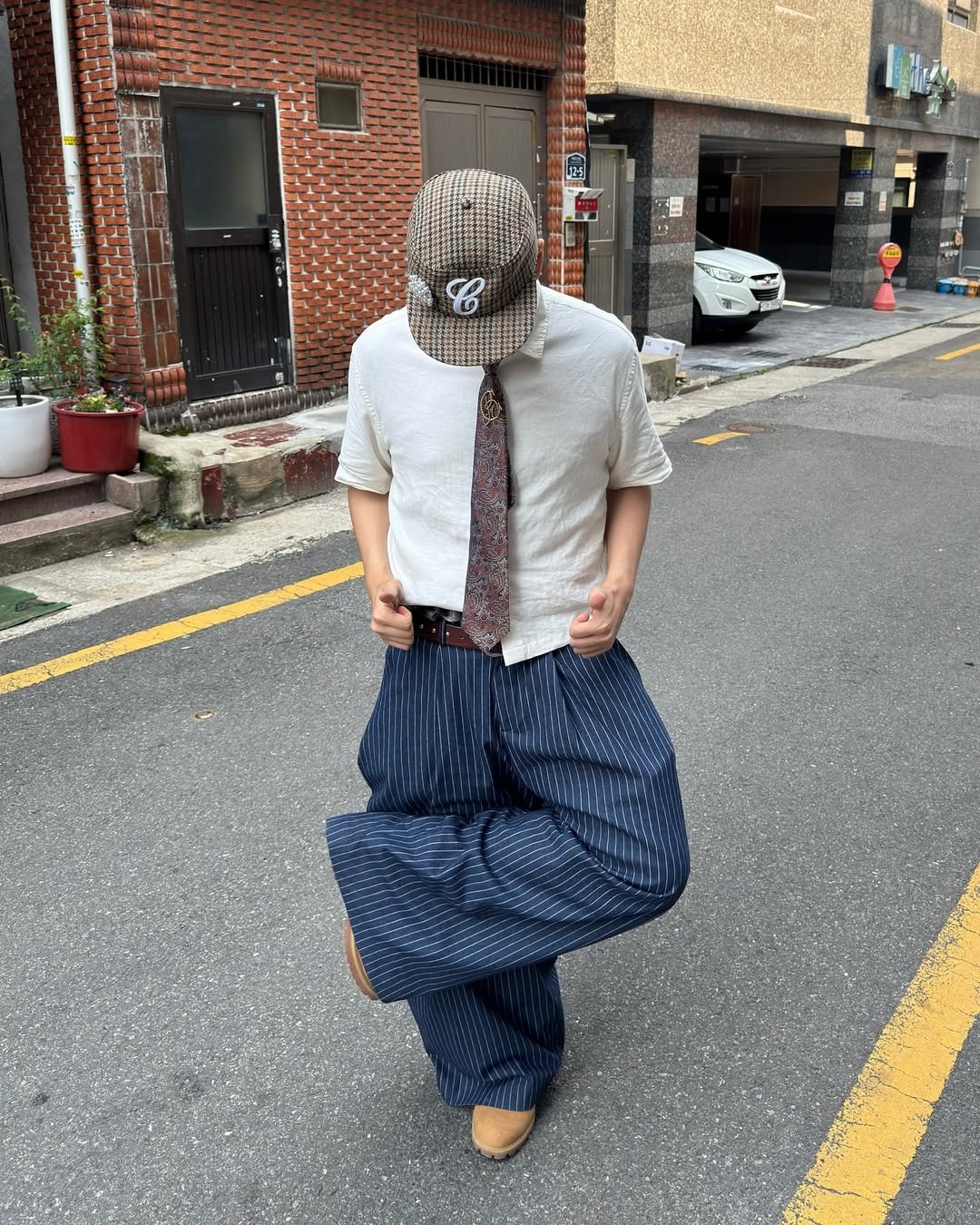 PUSH PUSH PP STRIPES PANTS Navy