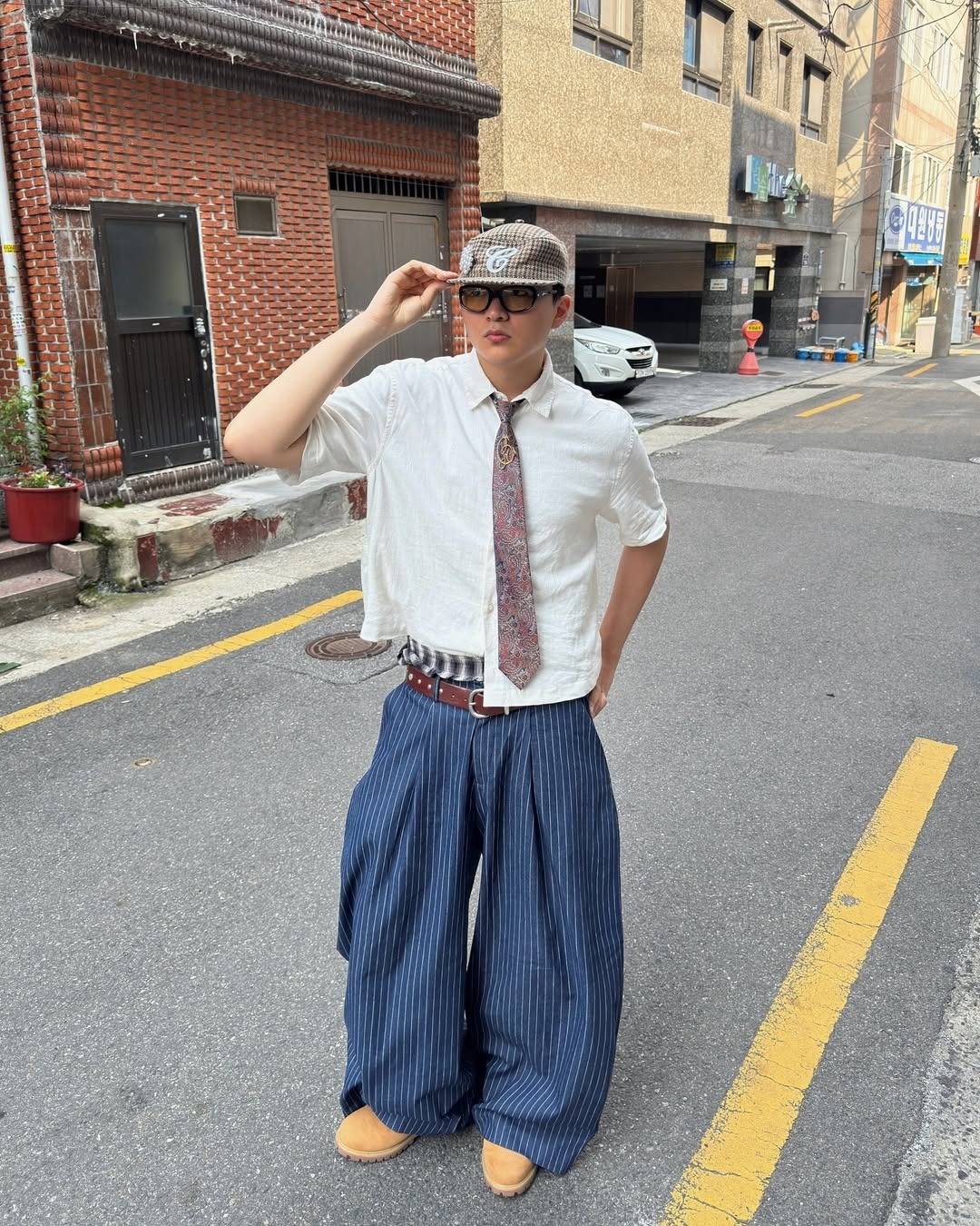 PUSH PUSH PP STRIPES PANTS Navy