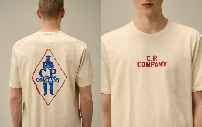 C.P. Company  Natural  Jersey  LOGO-T 恤   JUN25