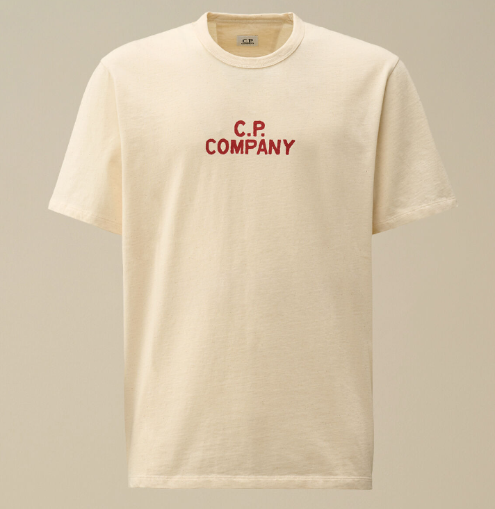 C.P. Company  Natural  Jersey  LOGO-T 恤   JUN25