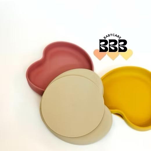 BBB_Babyacre 心型矽膠吸盤碟