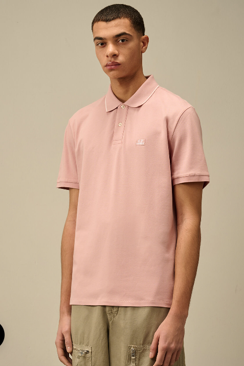 C.P. Company  Stretch Piquet Two-Button Logo Polo Shirt     JUN25