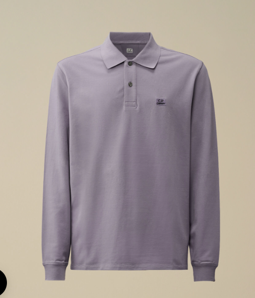 C.P. Company  Stretch Piqué Long Sleeve Polo Shirt   JUN25