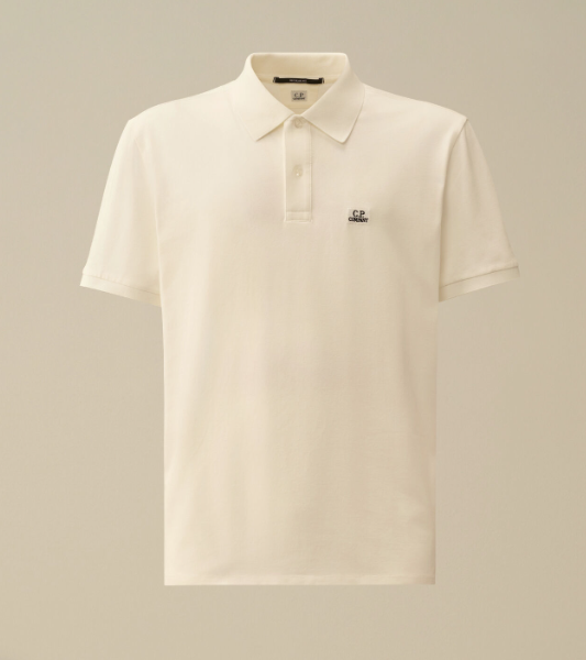 C.P. Company Stretch Piquet Logo Polo   JUN25