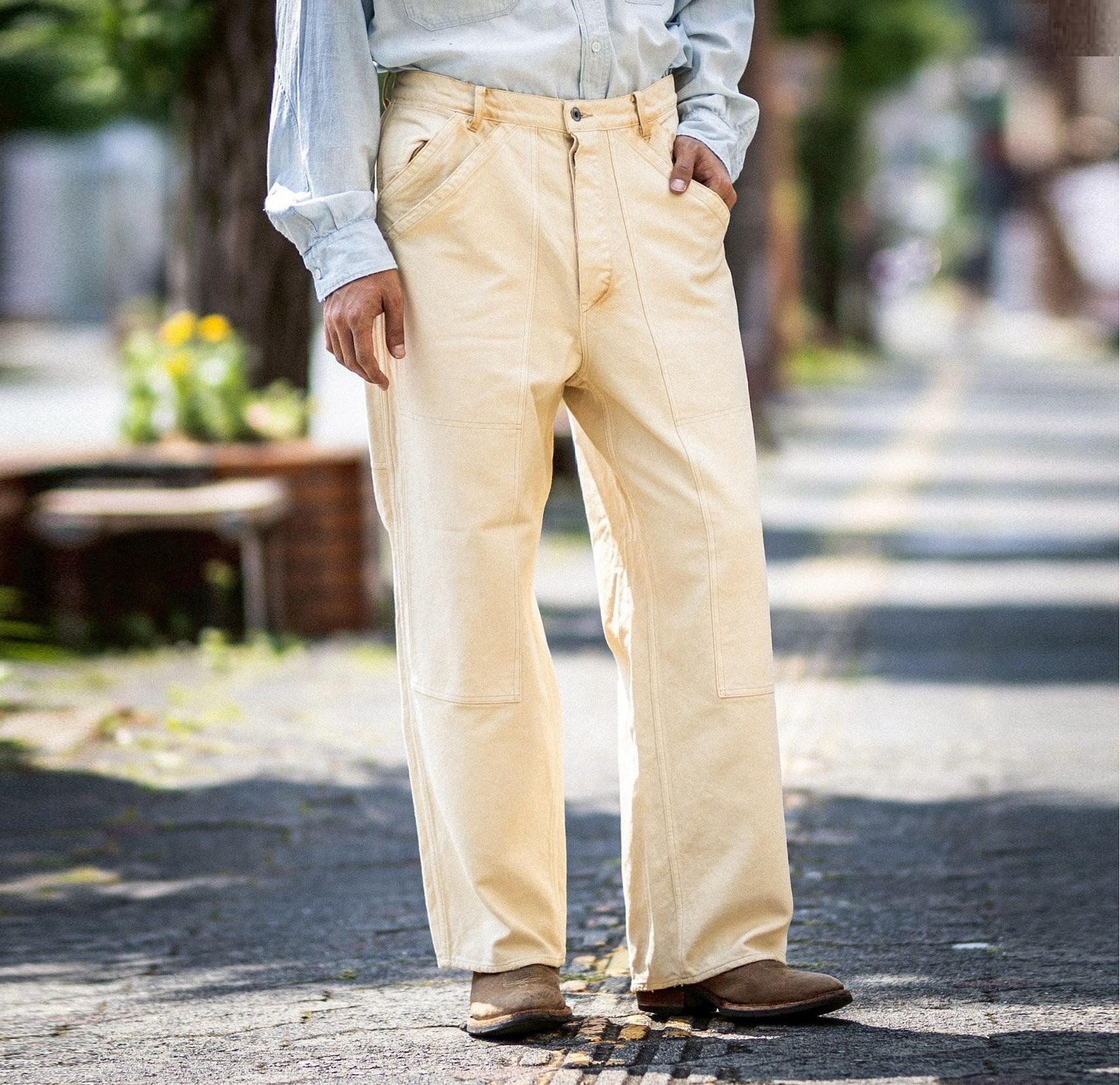 A.PRESSE Silk Hemp Double Knee Pantsサイズ２ A.PRESSE Vintage Silk Hemp Double Knee Pants – unexpected store