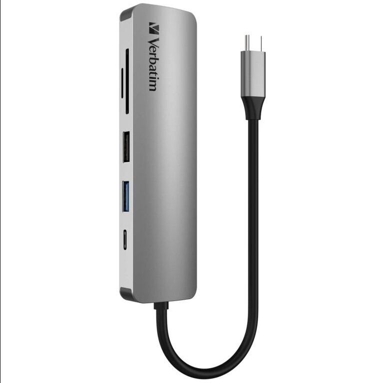 Verbatim 6-in-1 Type C Hub PD 100W, HDMI 4K,USB3.2,Card Reader  擴展器 66976