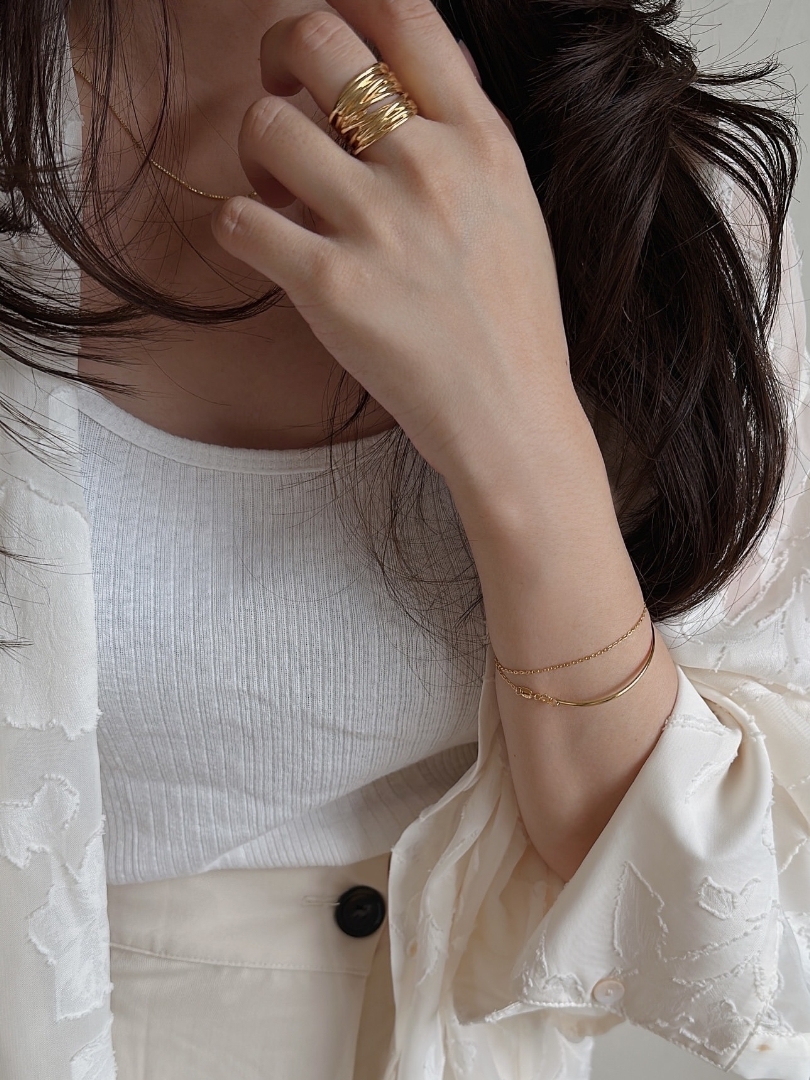 S925 skinny bar chain bracelet