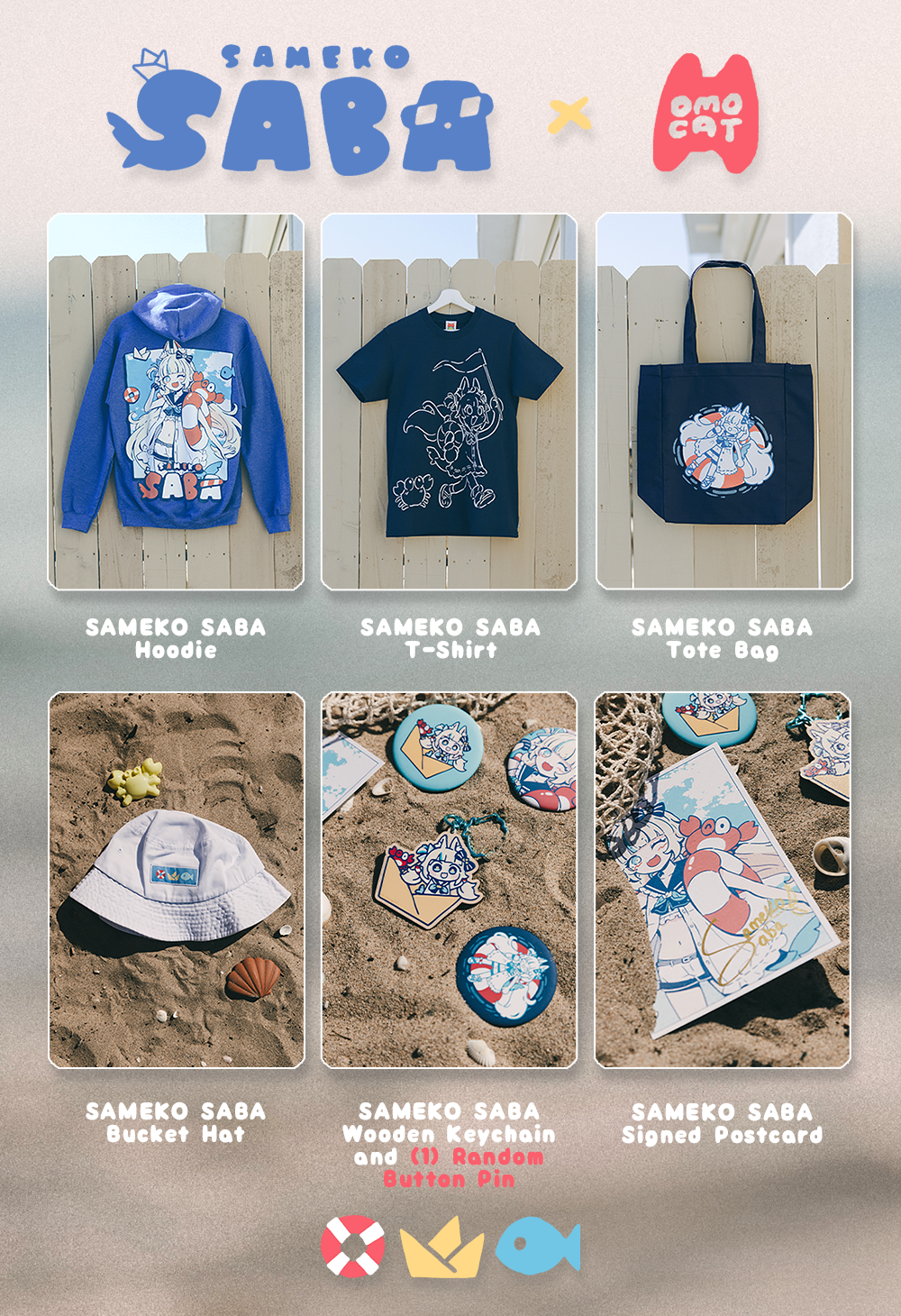「ACG.GO」「預購」Vtuber 代購  Sameko Saba Debut celebration Set - Omocat