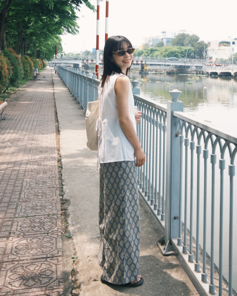 印度蓋染工藝親膚純棉 長褲 - 雪花