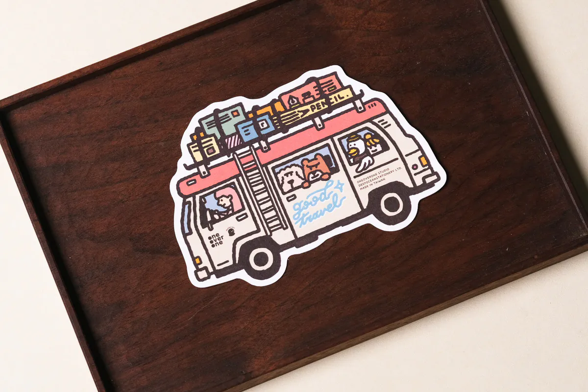 動物小車 軋型 明信片｜一分之一工作室 臺灣