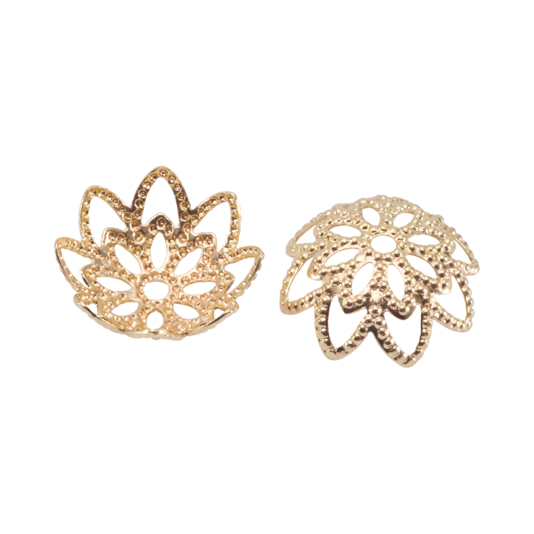 多瓣簍空蓮花｜K金｜花托