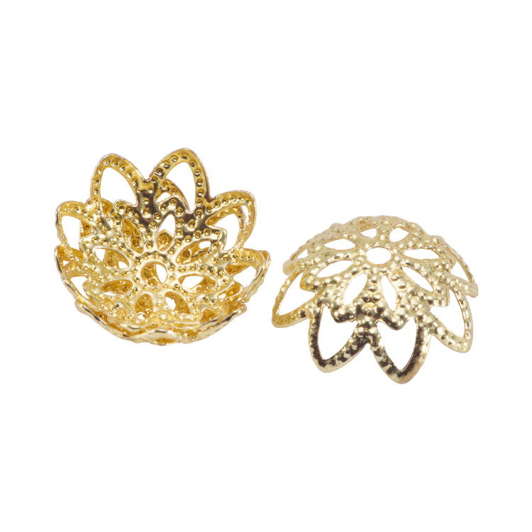 多瓣簍空蓮花｜K金｜花托