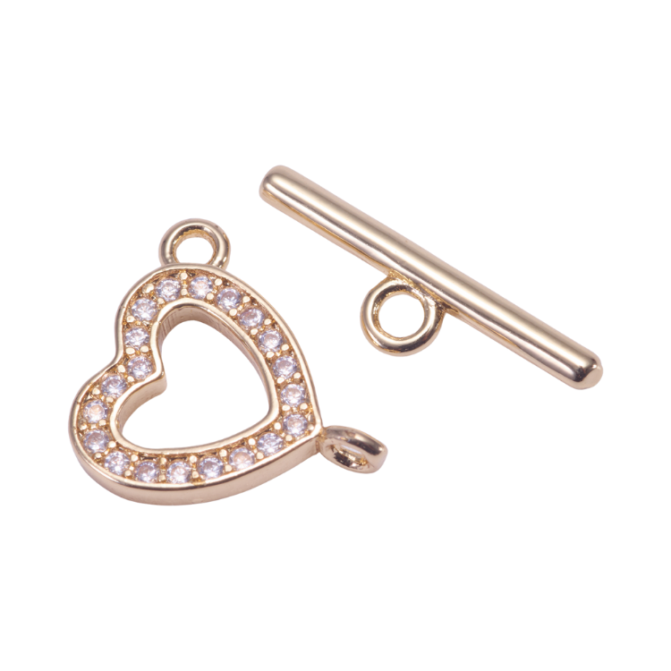 雙圈愛心｜K金｜OT扣