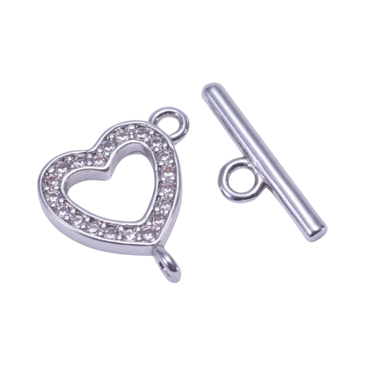 雙圈愛心｜K金｜OT扣