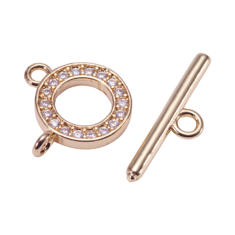 圓形鋯石｜K金｜OT扣