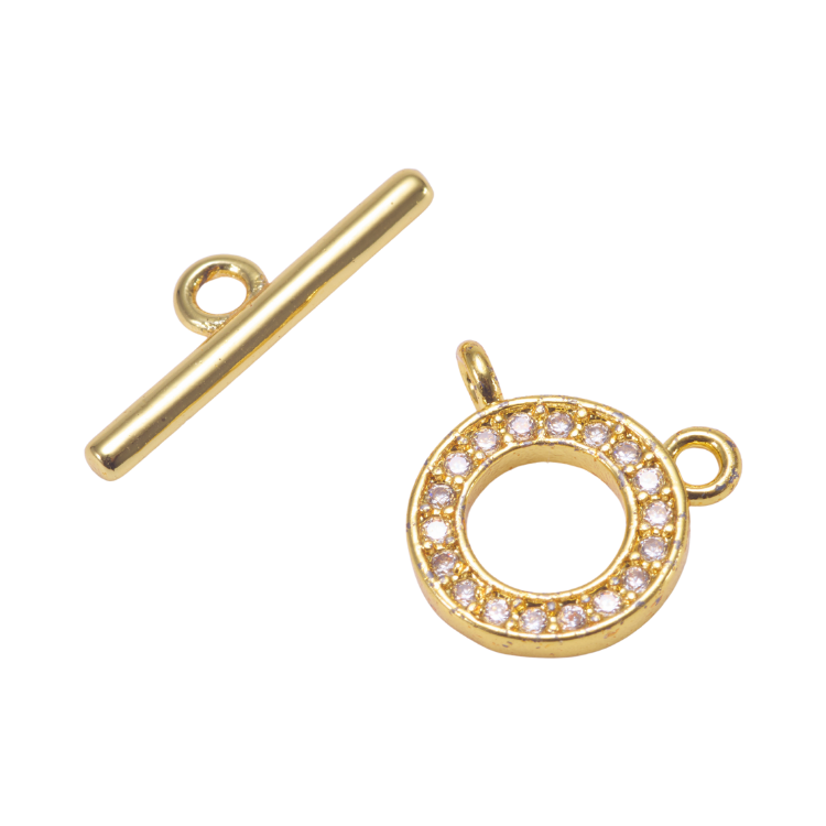 圓形鋯石｜K金｜OT扣