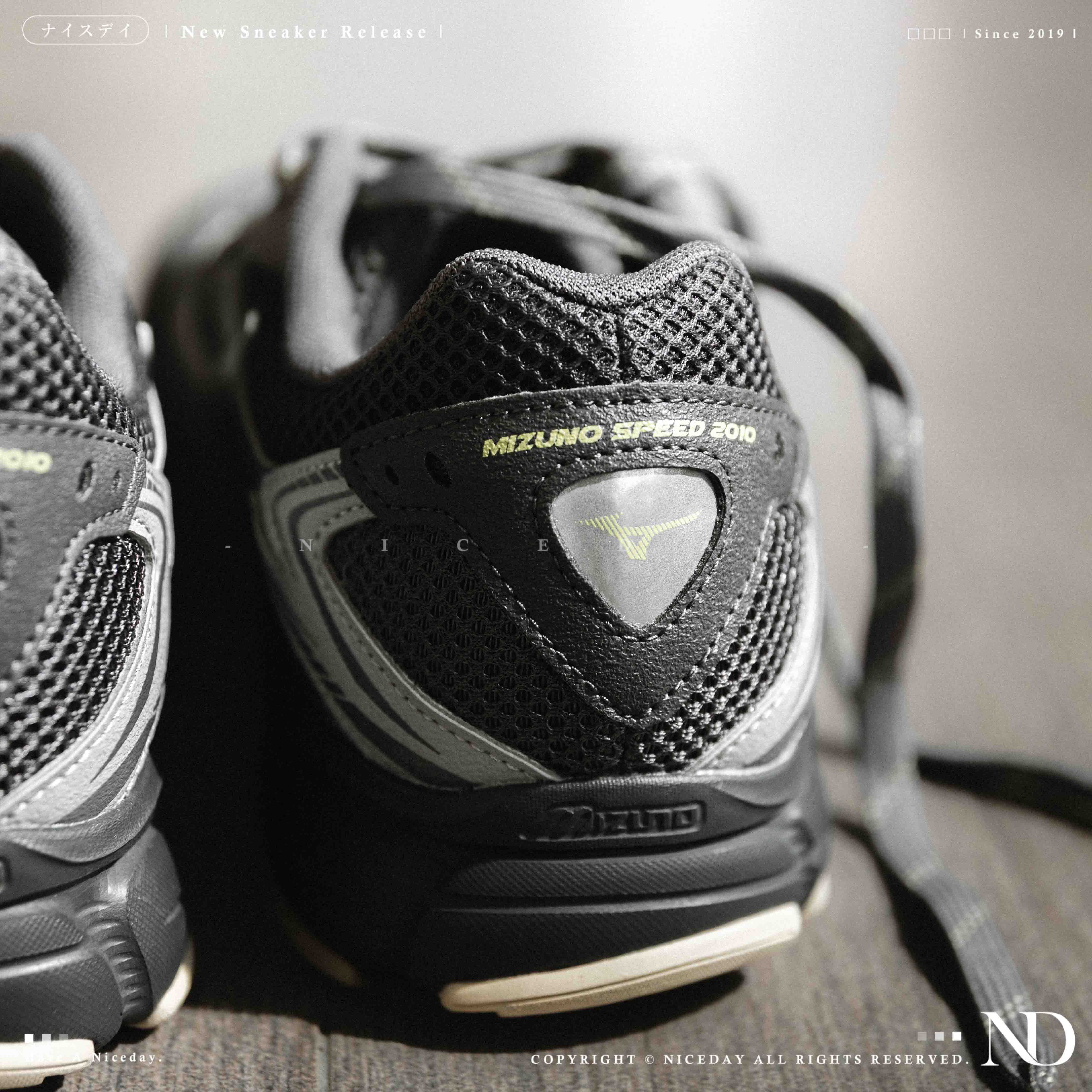 NICEDAY 代購 Mizuno Speed 2010 灰黑 碳灰 深灰 灰 復古 登山 機能 慢跑鞋 男女鞋 D1GH251704