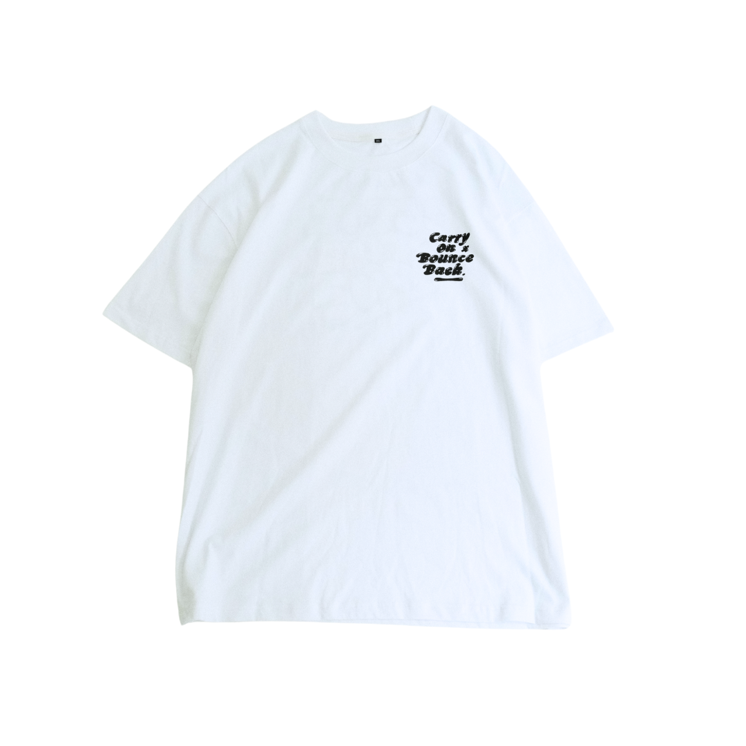 CARRYON X Bounce Back 25SS We Always Get It Done Tee 聯名短T 白色 台灣製