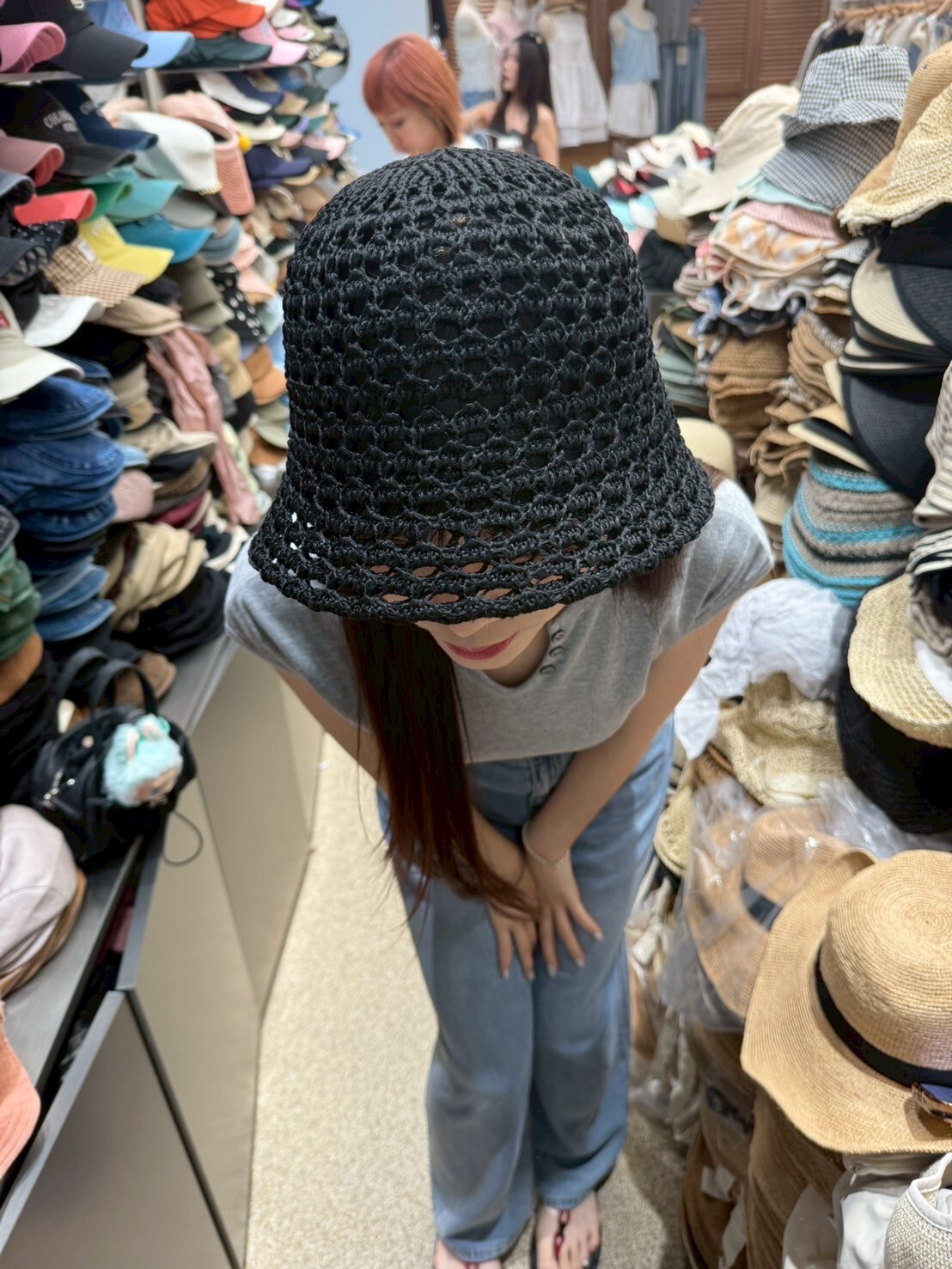 TH4401 鏤空編織漁夫帽
