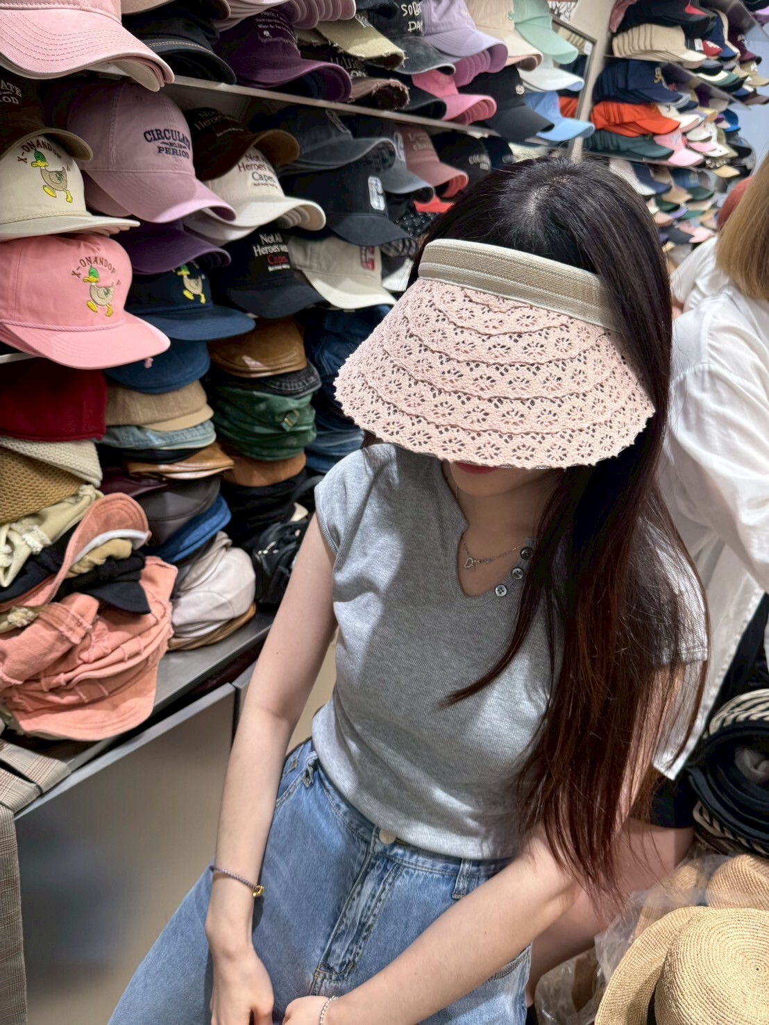 TH4419 層層蕾絲遮陽帽