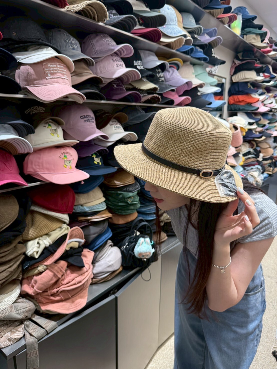 TH4492 方形扣草帽