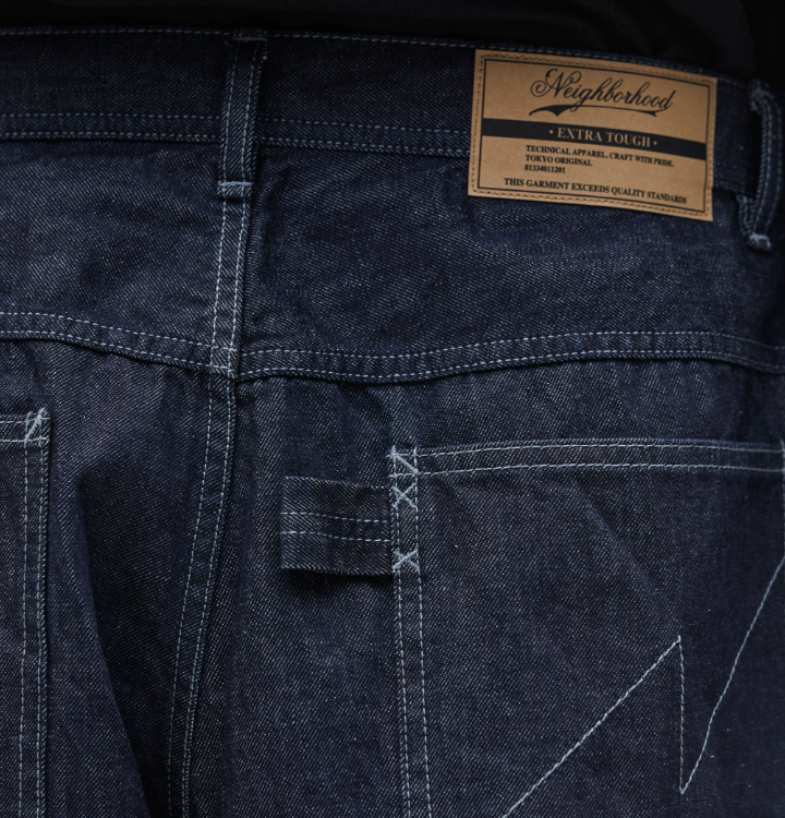 NEIGHBORHOOD SS25 DENIM PAINTER SHORT PANTS