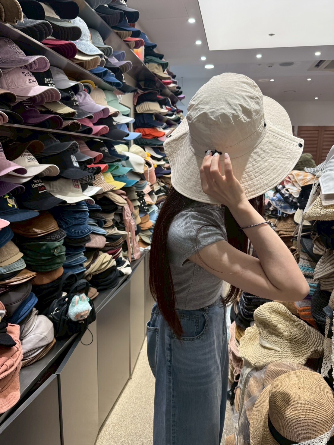 TH4497 側啪紐可調鬆緊漁夫帽