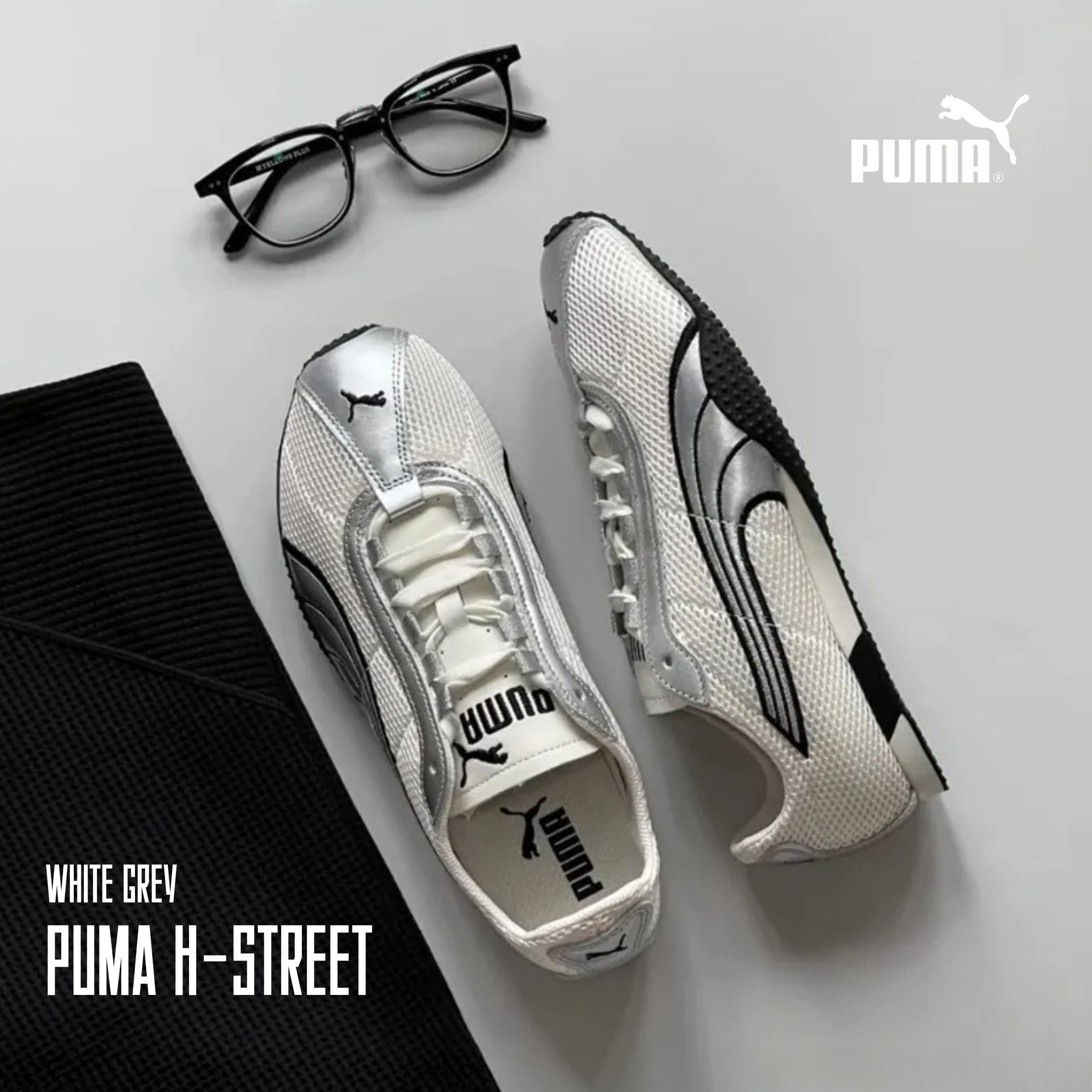 NICEDAY 代購 Puma H-Street White 白色 白銀 奶油白 Rose 同款 薄底鞋 賽車鞋 403692-05