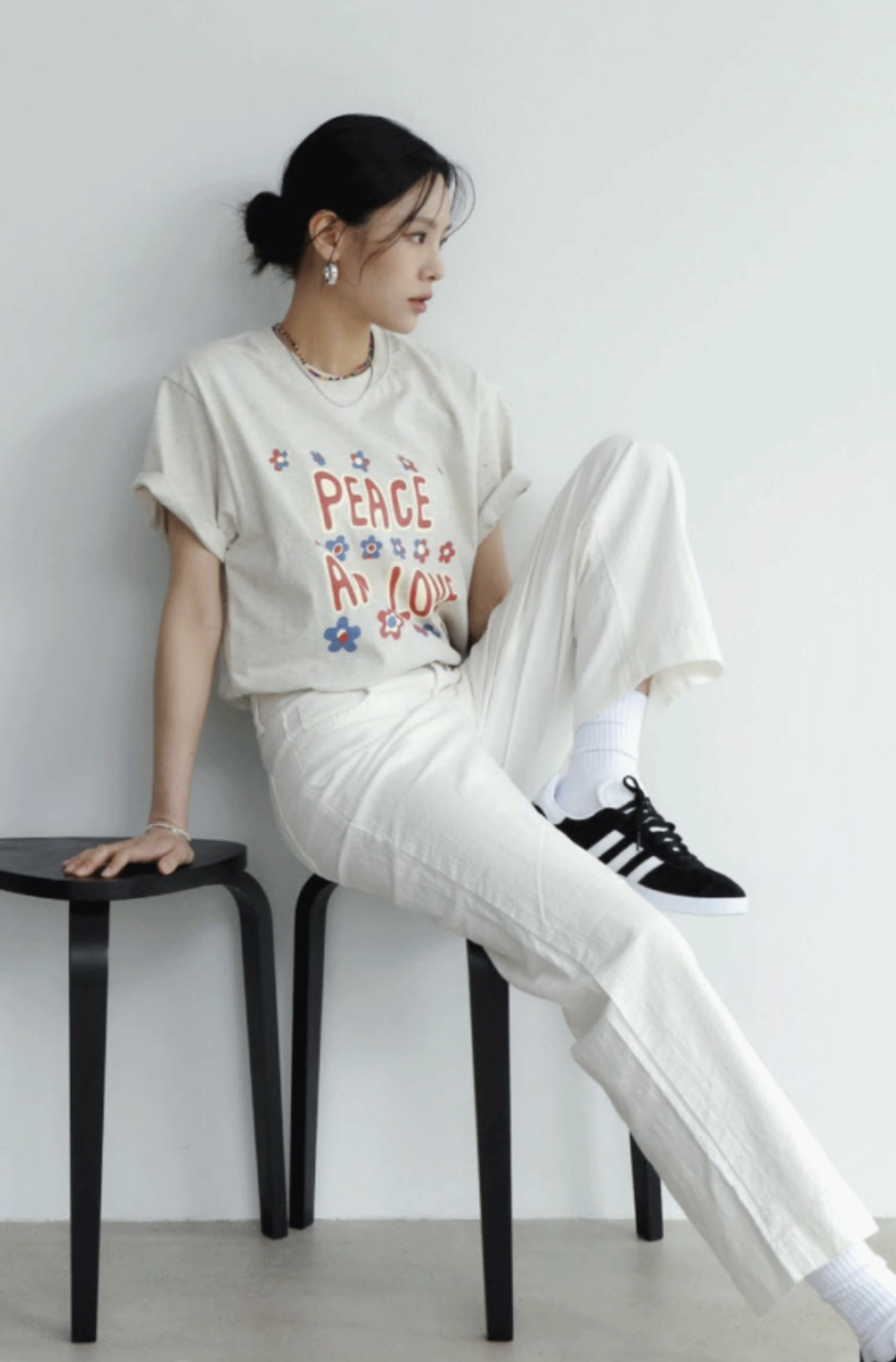 Peace and Love Tee(燕麥色)