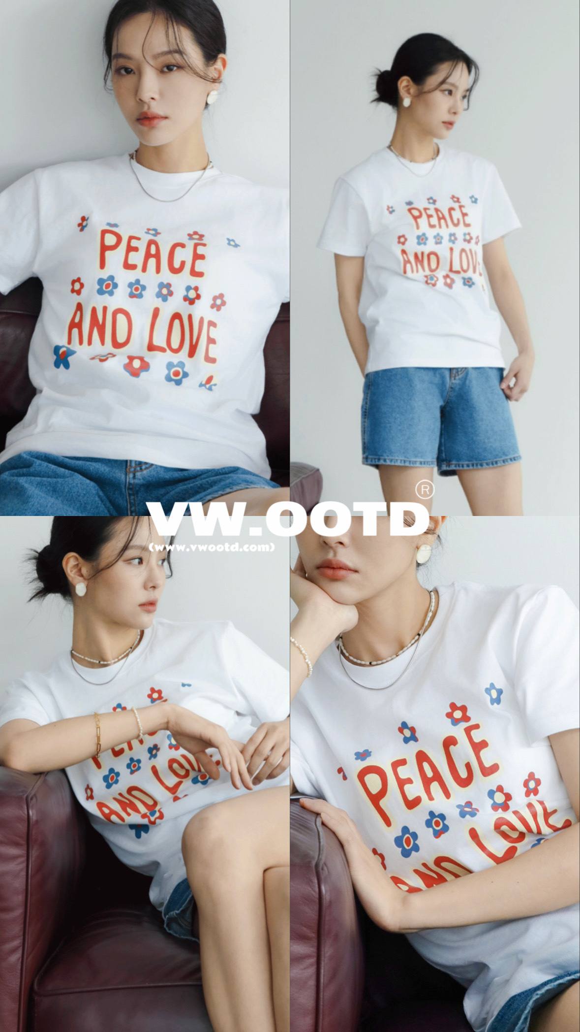 Peace and Love Tee(白色)