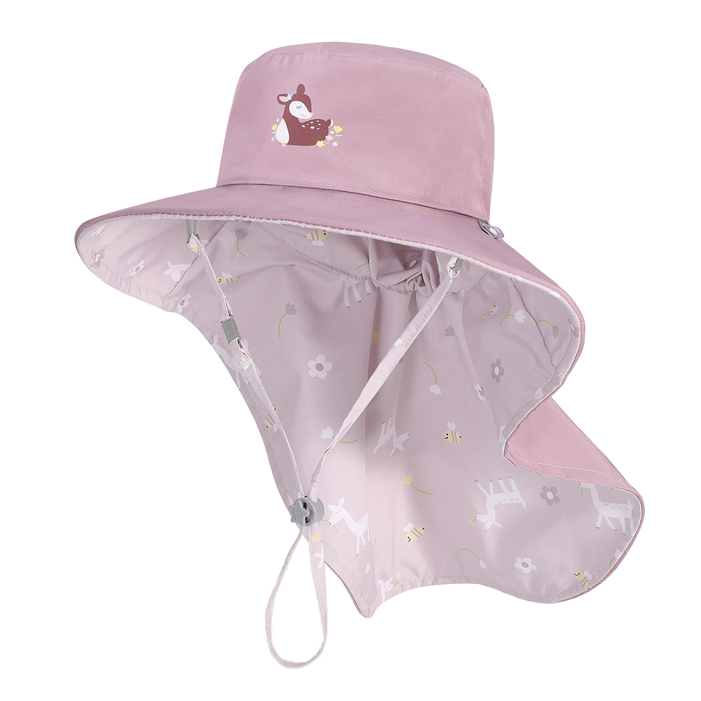 台灣 Brille Briile《魟魚系列》 兒童防曬帽加長型 -班比花園