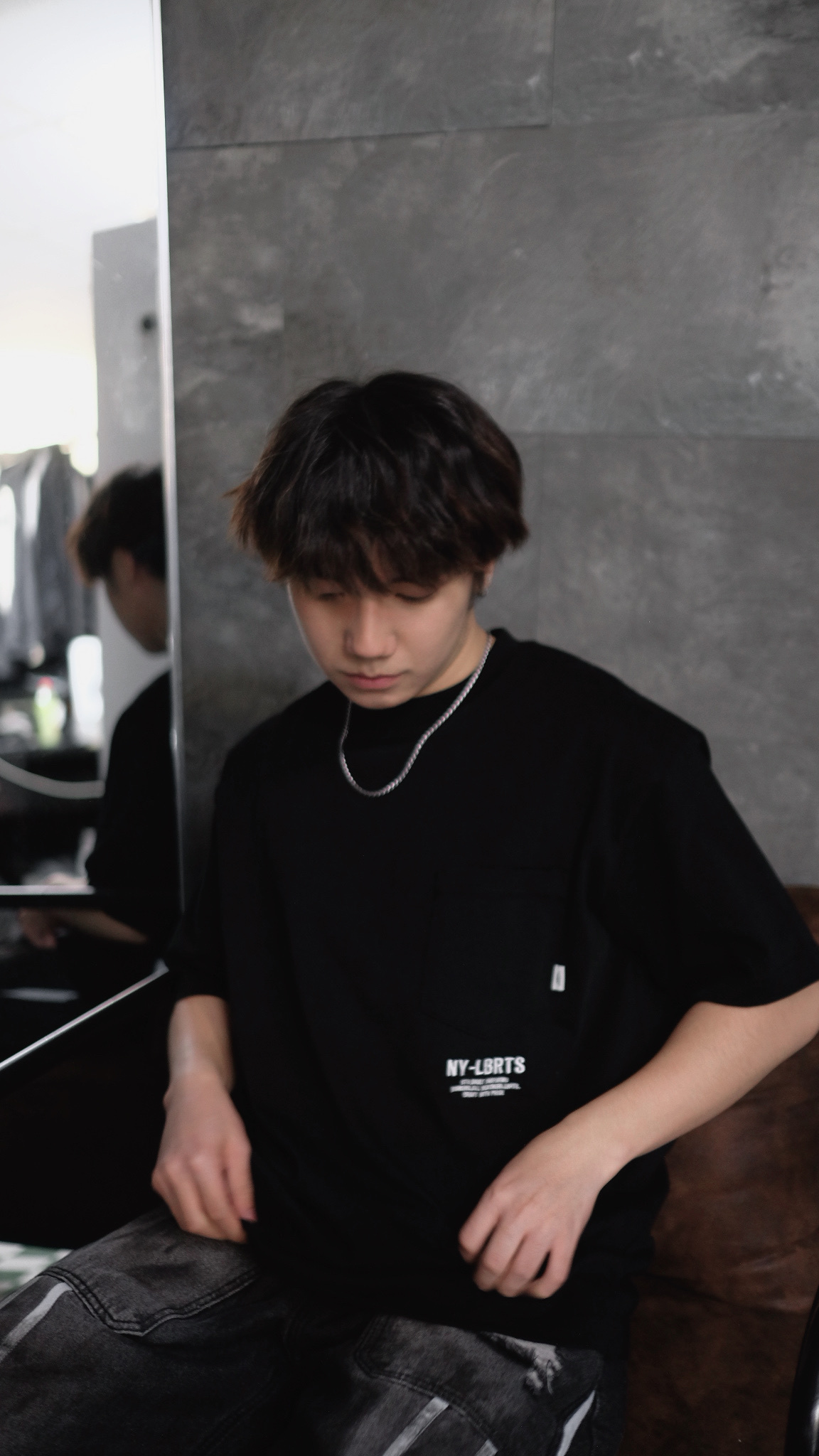 ST0012 刺繡字Pocket Tee