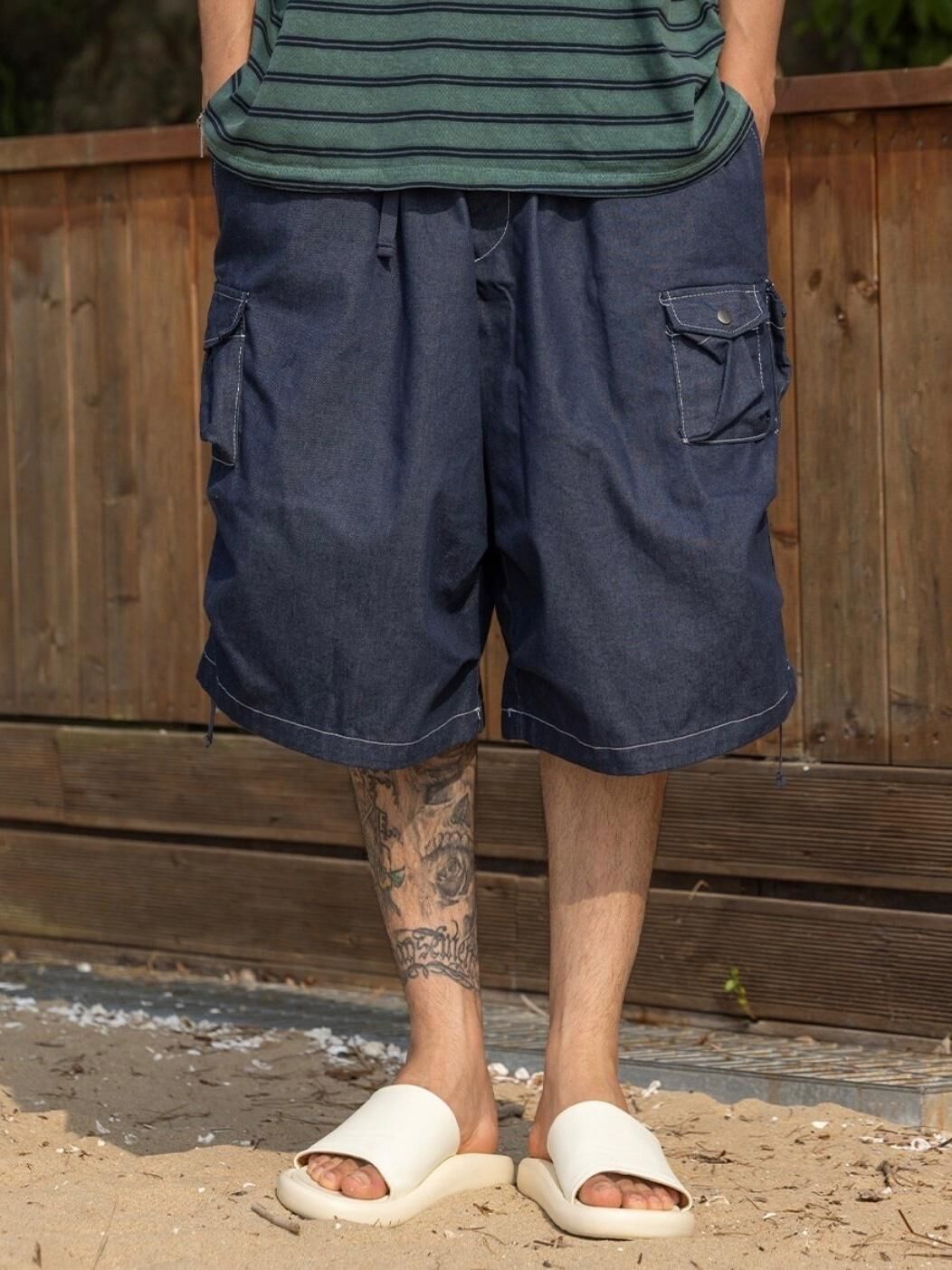 工裝鬆身牛仔短褲 FARMERS-061P