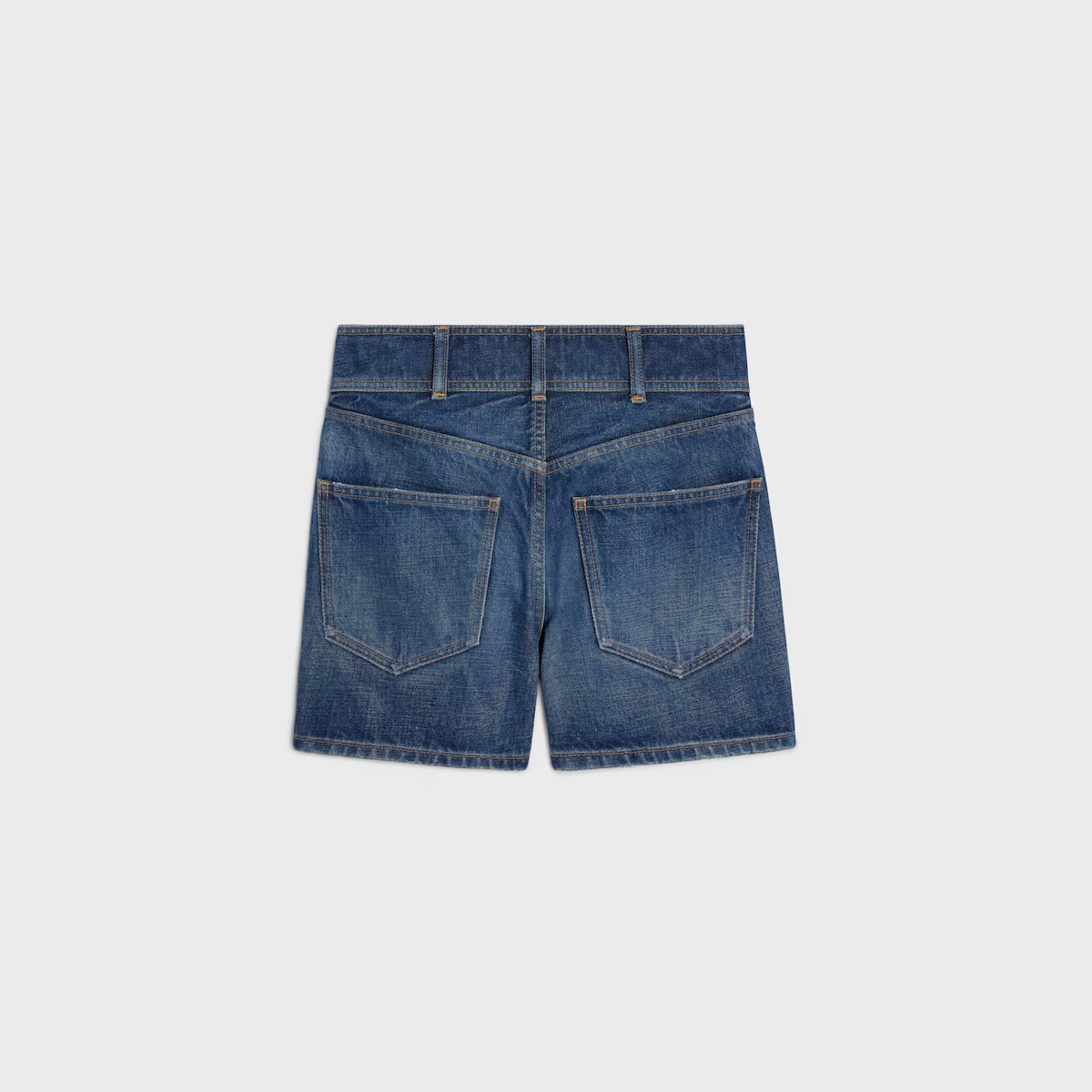 Celine 21SS ショーツ Celine kitty shorts in dark union wash denim