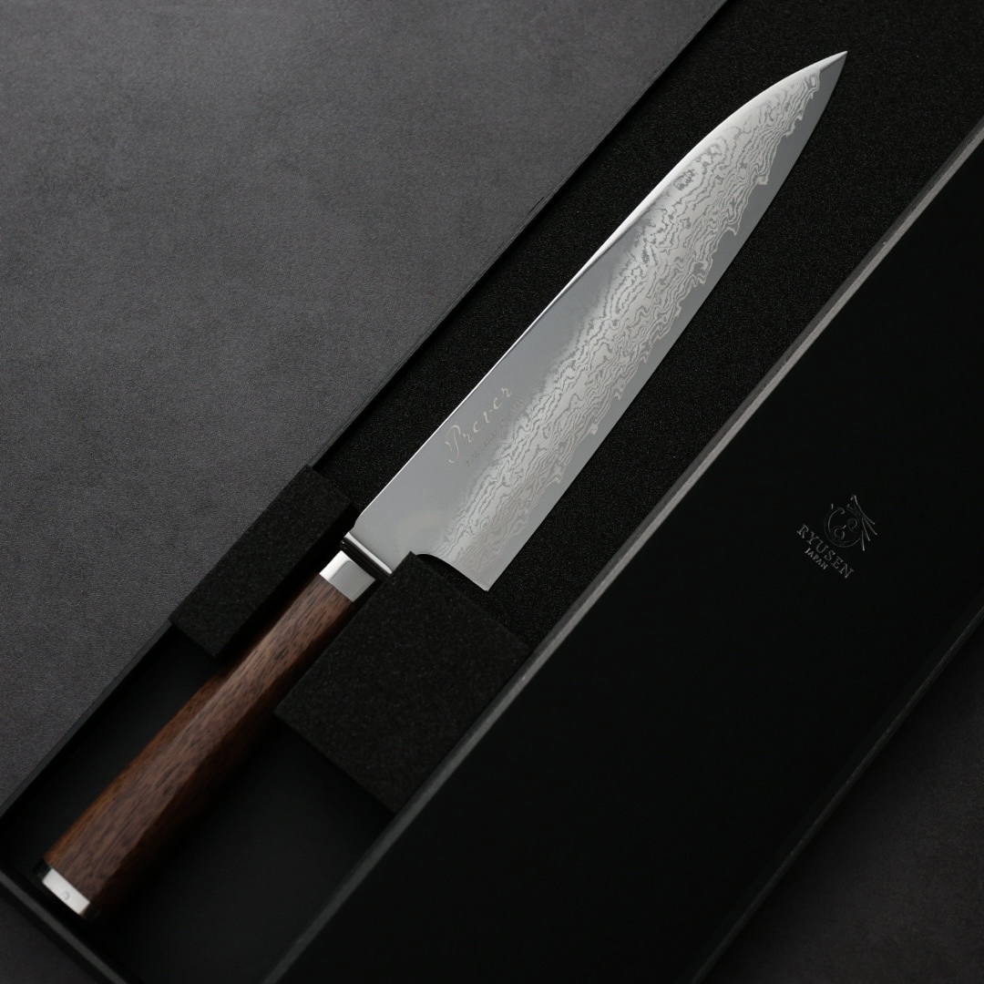 龍泉刃物 PREVER 牛刀 210mm VG10 67層鎳染大馬士革