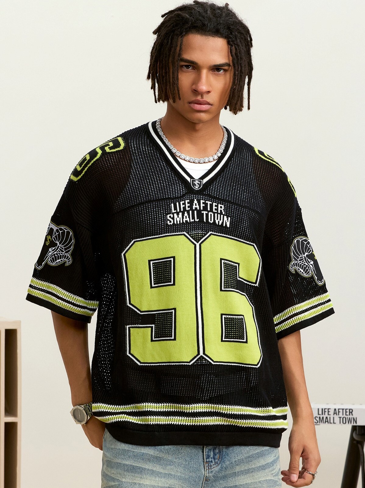 STK SmallTownKid GOAT 網眼V領 短袖球衣