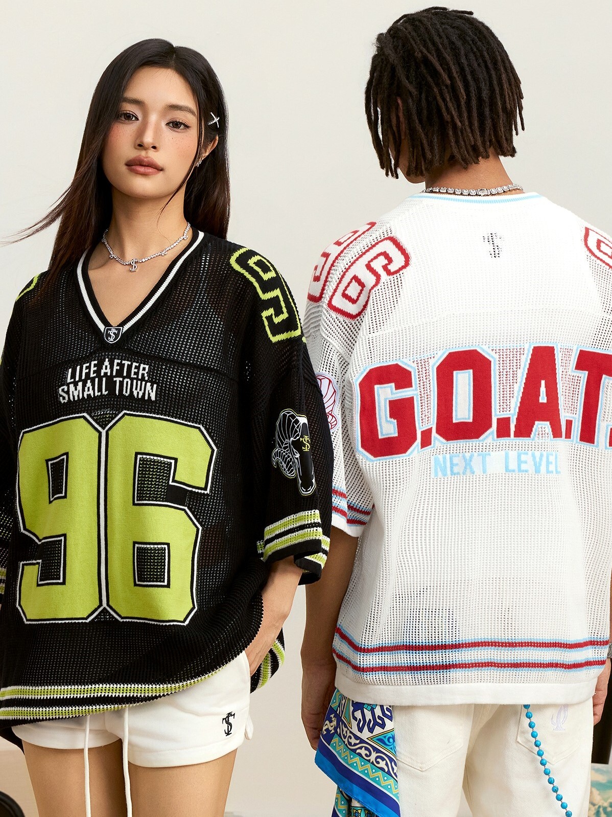 STK SmallTownKid GOAT 網眼V領 短袖球衣