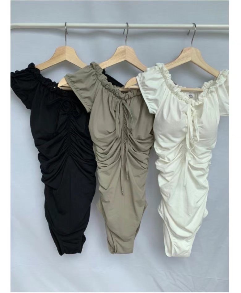 正韓顯瘦純慾連身泳衣